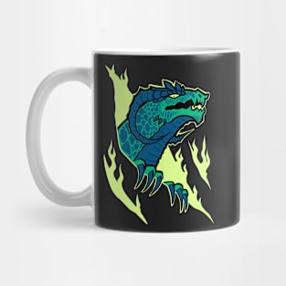 Green Flame Dragon Mug